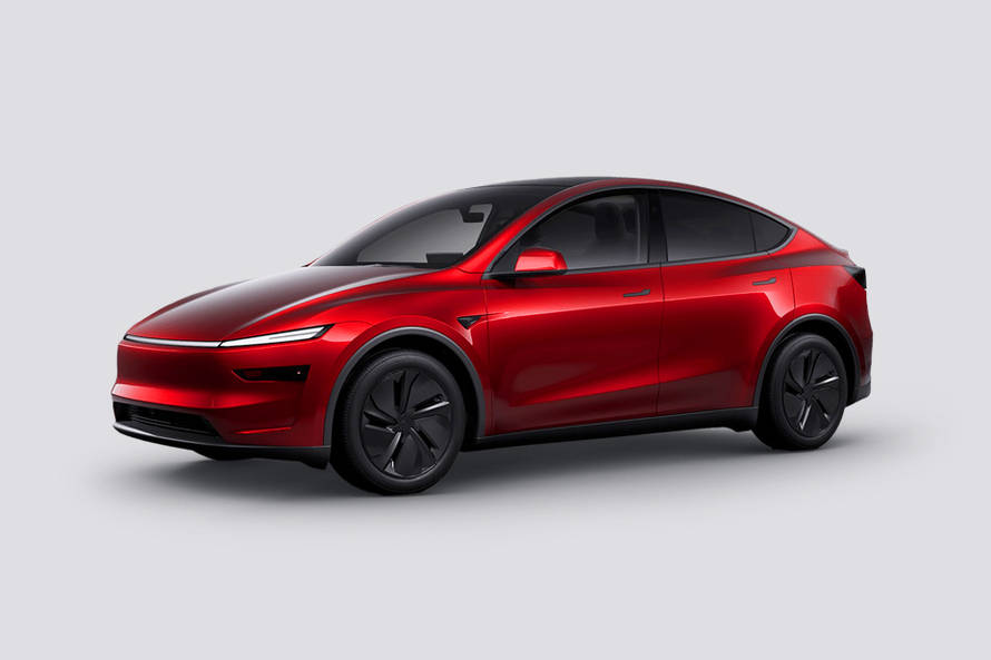 India-spec 2025 Tesla Model Y - Red color image